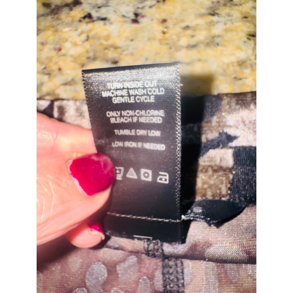 NWT Ali Miles Velour Burnout Mixed Animal Patchwork Print Blouse Artsy Career M - Picture 13 of 13